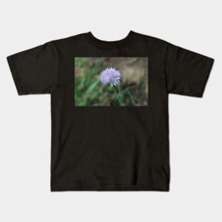 Green Onion Blossom in Garden Photographic Image Kids T-Shirt